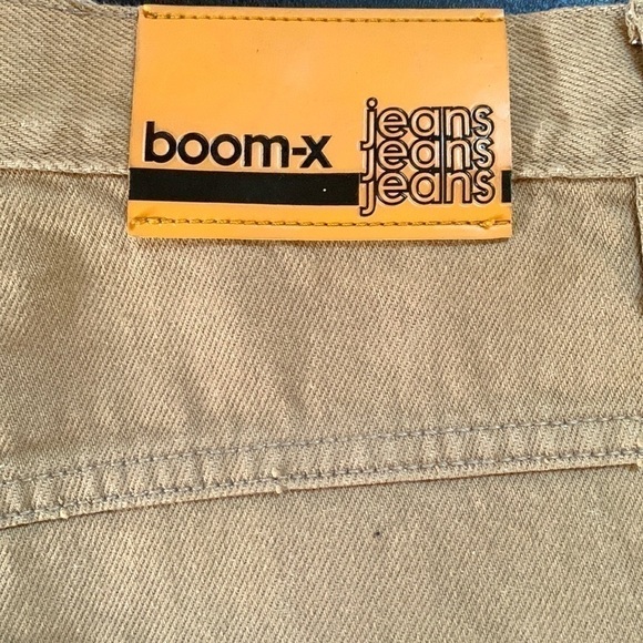 Boom-X Vintage Thick Khaki Tan Jeans Size 2XL X 20 - Picture 3 of 15
